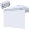 Acepic 3 Pezzi Pannelli Laterali per Gazebo 3x3m, Tessuto Oxford 210D Impermeabile, da Giardino, Esterni, Feste, Bianco(Tenda a baldacchino NON inclusa) (Bianco, 3 PCS)