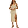 YouKD Vestito estivo da donna, lavorato a maglia, elegante, per coprire, G Beige, Taglia unica