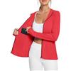 Generico Giacca da Donna Giacca Mezza Stagione Donna Leggero Corsa Giacche Trapuntata Giubbini Montagna Lunga Giacchetto Sportiva Abbigliamento Outlet Offerte Oggi Rosso L