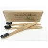 Bamboo Spazzolino da denti con manico in legno di bambù e setole in fibre di bambù,100% riciclabile, ecologico, set di 3 pezzi