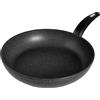 Moneta Hercules Padella Antiaderente Stone, Alluminio Rivestito, Nero, 30 cm