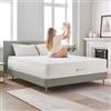 Hiepunos Materasso 120 x 200 cm, 26 cm, altezza 7 zone, materasso ortopedico a molle insacchettate con strato in memory foam, grado di durezza H3, scarico della schiena, 100 notti