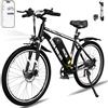 RCB Bici Elettrica da 26 Pollici, Bici da Città Elettrica, Bici Elettrica per Adulti, Motore da 250W, 7 velocità, Batteria Rimovibile da 36V 10.4 Ah, Autonomia 35-90 km
