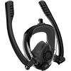 TETEOM Mini Bombola Sub Maschera Subacquea Maschera Subacquea Antiappannamento Maschera Da Snorkeling Integrale For Donna Uomo Bambini Nuoto Snorkel Attrezzatura Da Immersione per immersioni subacquee(Black