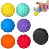 Bambebe 6 Palle Magnetiche Antistress in Silicone, Fidget Toys Sensoriali Portatili con Texture Varie, Sfere per Agopressione e Massaggio Mani per Adulti e Bambini