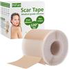 HiFan Cerotti Silicone Cicatrici di grado medico, Cerotto Silicone di grande adesione delicato sulla pelle per cicatrici chirurgiche/traumatiche/cheloidi/acne, Scar Sheets riutilizzabile (4, 300 cm)