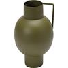 Bloomingville Textured Metal Vase with Handle, Celadon
