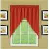 Today's Curtain Orleans-Coppia di Tende con Bordo Smerlato, 96,5 cm, Colore: Rosso Mattone, Cotone e Poliestere Misto, 60 in x 38 in (W x L)