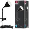 Paulmann 95430 Lampada a morsetto Vitis con braccio flessibile rotonda max. 20 Watt lampada con interruttore su cavo nero metallo, plastica E14