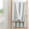 Bianca Asciugamani da bagno in cotone jacquard reversibile a righe verde salvia da 600 g/m², colore: salvia