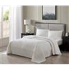 Beatrice Home Fashions Wedding Ring King Size, Cotone, Bianco