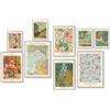 KBKBART Set di 9 stampe artistiche da parete eclettiche vintage, decorazione da parete astratta eclettica Matisse William Morris Van Gogh Monet Maximalist famoso artista, poster alla moda per il massimalismo