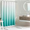 Creative Home Ideas Set di decorazioni per il bagno ombreggiato | 16 pezzi | Include tenda da doccia, fodera, 2 tappetini da bagno ciniglia e 12 ganci | Dimensioni della tenda: 177,8 x