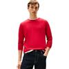 Tommy Hilfiger Uomo Maglietta Maniche Lunghe Stretch Slim Fit Cotone, Multicolore (Medium Red), L