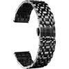 BINLUN Cinturino Per Orologi in Acciaio 12mm 13mm 14mm 15mm 16mm 17mm 18mm 19mm 20mm 21mm 22mm 23mm 24mm Metallo Cinturino di Ricambio Per Smartwatch Per Donne Uomo 7 Colori