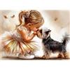 CEOVR Diamond Painting Kit per pittura con diamanti per adulti, ragazze e cani, 30 x 40 cm, set di immagini per diamond painting 5D fai da te
