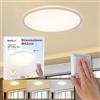 BestLuz LED Plafoniera, Tre Fasi 3000K/4000K/6500K Ø42CM 24W 2800LM Lampada da Soffitto con Pannello LED Effetto Retroilluminazione per il Bagno Della Camera da Letto del Soggiorno, Ultra Sottile
