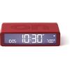 Lexon Flip Classic sveglia Mattina Luminosa reversibile con Faces on Off e Funzione Snooze, Display LCD e Luce Touch, Ricaricabile da USB-C - Rosso