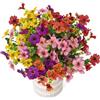 AIOR 10 Pezzi Fiori di Seta Artificiali, Fiori Finti Artificiale Piante Resistenti ai Raggi UV per Interni ed Esterni, Decorazione per Casa, Ufficio, Giardino, Patio, Cortile (Multicolore)