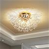 Licchily luci da lampadario plafoniera fuochi d'artificio, candeliere moderno in vetro cristallo, 8 luci (lampadine G9 LED incluse), 56 strisce di vetro 3 diversi colori temperature (3000K,4000K,6000K)