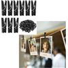 FAVOMOTO 100 mini mollette nere in legno mini mollette da bucato 25 cm mollette decorative nere 2. Clip piccole da 5 cm