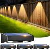 sununiny Lampada Solare da Esterno,4 pezzi,IP65 impermeabile,11 Modalità di Illuminazione,9 Colori&RGB lampada da parete solare per esterni,giardino,Balcone