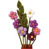 Your Castle Bouquet di 7 Fiori di Feltro Fatti a Mano e 1 Ast - Commercio Equo, Decorazione Sostenibile, Fiori di Stoffa Realistici, Set di Gelsomino