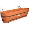 Elho Vibia Campana Trough Allin1 70 - Fioriera per Balcone - Ø 70.4 x H 17.7 cm - Marrone/Terra