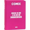 COMIX Online Exclusive - Diario Giornaliero 16 Mesi, Diario Scuola 2025-2026, con Copertina Rigida, Ideale per la Scuola Media e Superiore, 13x17.8h cm, Rosso