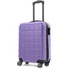 AVIO Atlas - Valigia da cabina leggera a doppia ruota, con serratura combinata, 3 tasche interne, manico telescopico con 3 altezze, guscio rigido in ABS resistente, Lilla, 45x36x20cm, casual