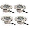 WZYJLyds Faretti da Incasso A Pavimento 3W Piscina Luci Subacquee IP68 Impermeabile Proiettore LED Pavimento for Esterni, Terrazza, Giardino, Ponte (Colore : Bianco Caldo, Misurare : 12V)