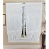 GBiancheria Coppia Tende a Pacchetto Regolabili a Vetro NAUSICA per Finestra 70x150cm e Portafinestra 70x240cm pronte da appendere (Bianco, 70x150)