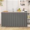 Highdi Tinta Unita Tendina Sottolavello, Tende per Mobili da Cucina, Tenda Corta, Anti polvere e Privacy, per Armadio da Cucina, Armadio, Mobile Lavatrice (1 Grigio,120cmX60cm)
