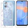 Ikiiqii Custodia per Blackview A52 Pro (6.50) Cover Clear morbido silicone TPU skin bumper case pelle+ 9H Durezza Vetro Temperato Pellicola Film schermo - Pieno di stelle