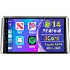 Faozhuo Android 14 Autoradio per Toyota RAV4 2018-2020 con Carplay Android Auto, 9 pollici HD TouchScreen Schermo Navigatore con Bluetooth WiFi GPS RDS FM Schermo diviso(2+32GB 8Core)