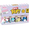 Funko Bitty POP! 4 Pack: Hello Kitty and Friends - Hello Kitty (Classic), Cinnamoroll (Unicorn), Pompompurin, Mystery Mini Figure - 1 in 6 chance of receiving the rare Chase variant - Styles may vary
