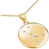 LillyMarie Collana Segno Zodiacale Cancro In Argento 925 Con Pendente Placcato Oro