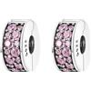 Annmors 925 Sterling Silver Clips Distanziatore Catena di Sicurezza Ferma Ciondoli Ciondolo in Vetro di Murano per Donna Bracciale Collana Gioielli Regalo