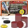 KONGMING Dischi Abrasivi 50mm 100 Pezzi Carta Abrasiva Grana 40 per Attacco per la levigatura del Trapano