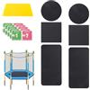 Lyreh 6pz Kit di Riparazione di Toppe Autoadesive per Trampolini con Raschietto, 3 Forme Kit Riparazione Trampolino per Riparare Strappi o Buchi nei Tappetini