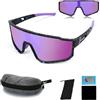 Guidre Occhiali rapidi Rave, protezione sport occhiali da sole HD, occhiali da corsa UV400 protezione occhiali da bicicletta per mountain bike, bici da corsa, ciclismo, ciclismo, sci, ciclismo, corsa