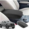 LANGBEAN Copribracciolo per Ford Ranger T9 2025 2024 2023 (Freno Elettronico), Ranger Raptor Wildtrak Copertura per Bracciolo Console Centrale in Pelle PU, Accessori per Alzare il Bracciolo, Nero