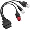 Dezanyc Adattatore diagnostico 3 in 1 per moto, a 3 pin, 4 pin, 6 pin, OBD2, compatibile con Yamaha Honda Moto Euro5, Kawasaki
