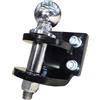 HEYOUTH Gancio di traino misto a sfera,con Sfera 50 mm,3500 kg max rimorchio,per trattore (Black)