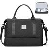 SEAFEW Borsone da Viaggio,Bagaglio a Mano Easyjet Borsa da Viaggio con Scomparto per le Scarpe, Borsa da Cabina per Easyjet Borsa Sportiva Borsone da Palestra da Weekend,G1-Nero