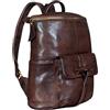 STILORD 'Fernandez' Zaino Pelle Uomo Donna Vintage per il PC 13,3 pollici per l'università e scuola zainetto da montagna grande DIN A4 Retrò, Colore:washed marrone - scuro