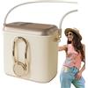 Générique Ventilatore da cintura - Ventilatore personale a mano portatile - Ventilatore ricaricabile a 3 velocità con gancio a borsa e cinghia da polso, gadget rinfrescante per ufficio, collo da viaggio