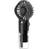 szaluyk Ventilatore nebulizzatore portatile - Ventilatore portatile da campeggio ricaricabile con impostazioni regolabili a 4 velocità, lunga durata della batteria, funzione umidificatore, viaggio per