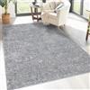 carpet city - Tappeto a pelo lungo per soggiorno, modello Shaggy, in tinta unita, colore: grigio, 200 x 200 cm quadrato, morbido moderno