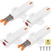 Jiayi Chiusure a pressione per porte aperte resistenti, confezione da 4, colore bianco, per chiusura armadio e guardaroba, chiusura a molla